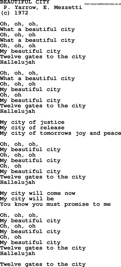 beautiful city song lyrics|Beautiful City Lyrics .